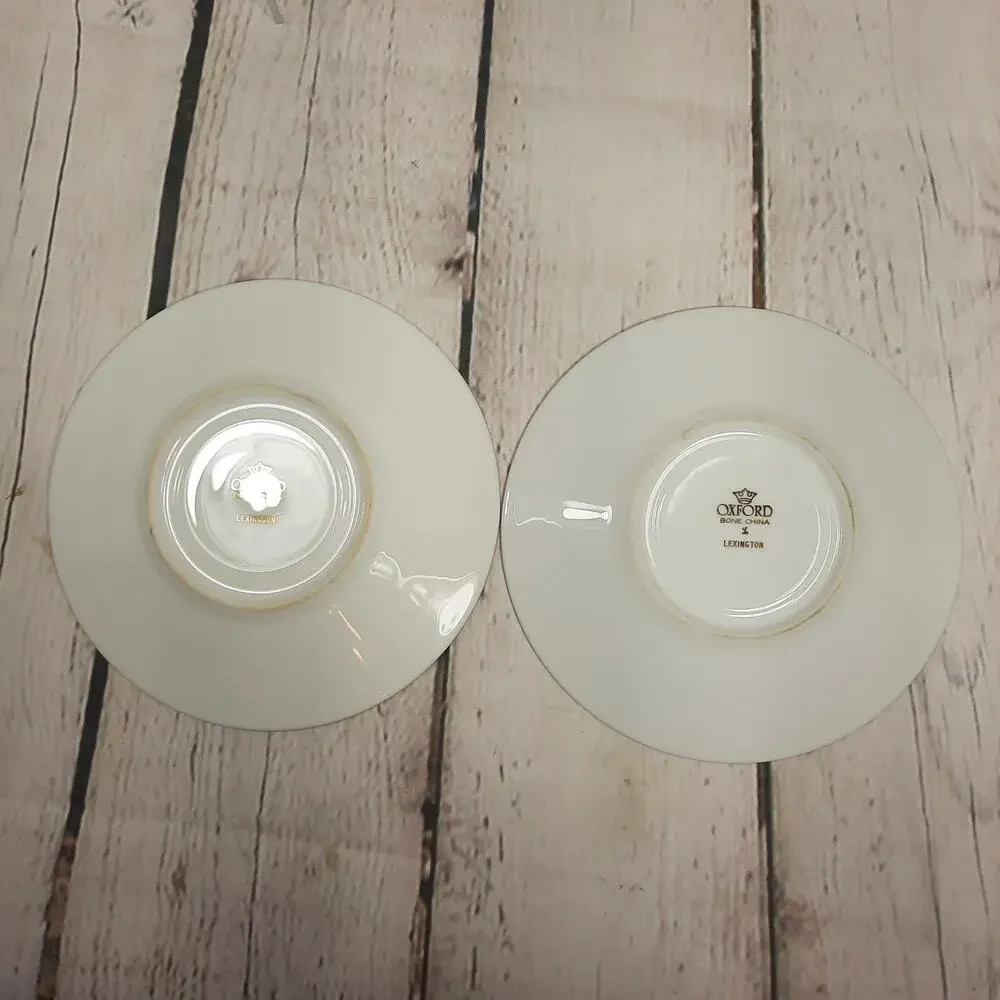 Oxford Bone China Lexington Pattern 2 Teacup and Saucer Sets Vintage (B)